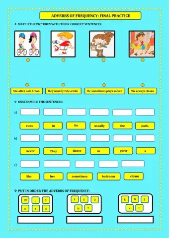 Adverbs of frequency (final practice)