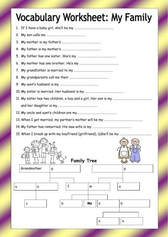 Family tree - medium difficulty