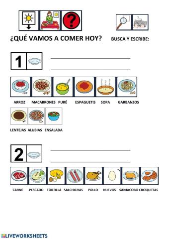 Menú diario -adaptación de -anasegura