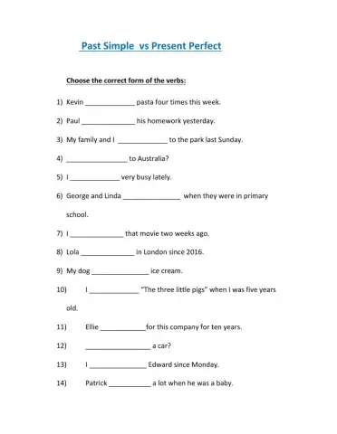 Past simple vs present perfect