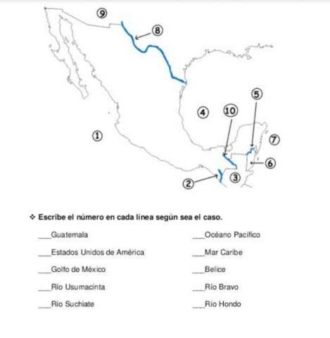 Limites territoriales de México