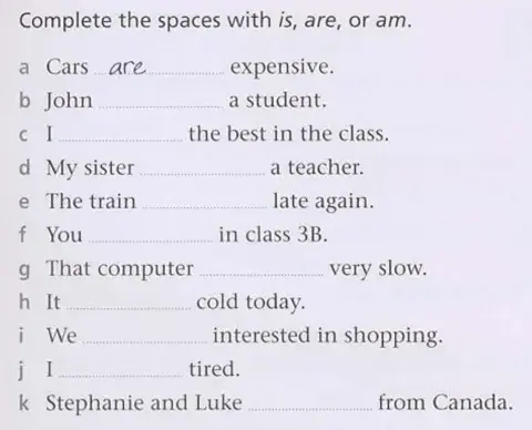 The verb -to be- (Present Simple)