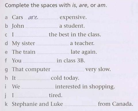 The verb -to be- (Present Simple)