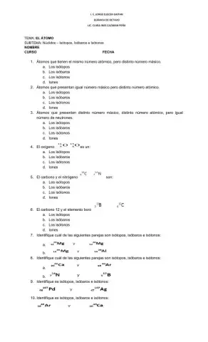 Núclidos – Isótopos, Isóbaros e Isótonos