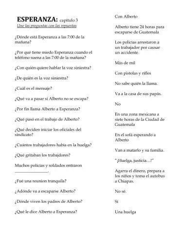 ESPERANZA:  capítulo 3