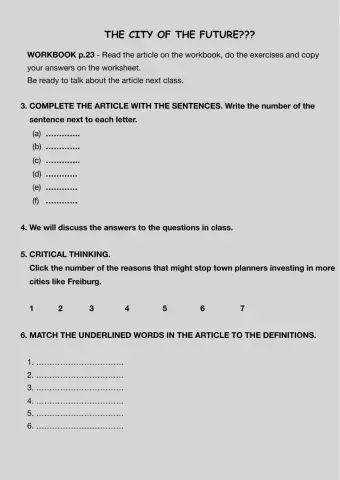 The city of the future