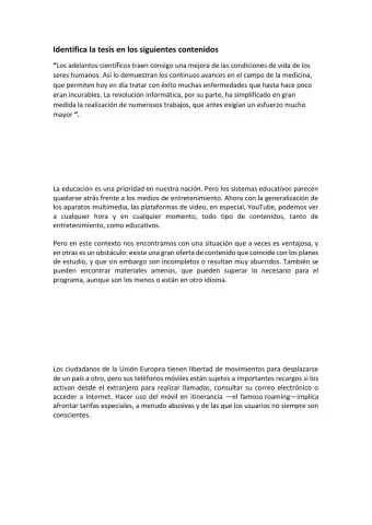 Taller - Identificar tesis