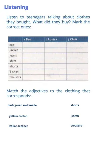 Listen to teenagers talking about clothes