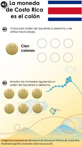 Relación de monedas menores a cien colones (2B)