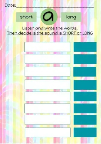 Long and Short -a- - Listen and write