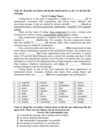 Unit 9 PT tasks10-12