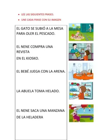 Lee y une, según corresponda