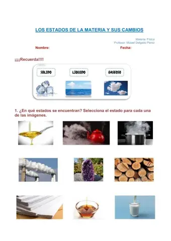 Actividad -Estados de la materia
