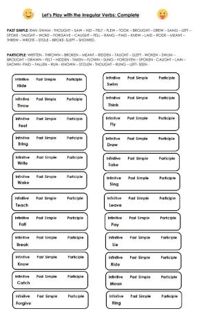 Let's learn the irregular verbs