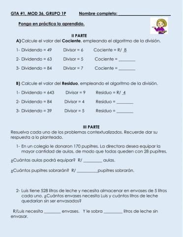 Algoritmo de la división