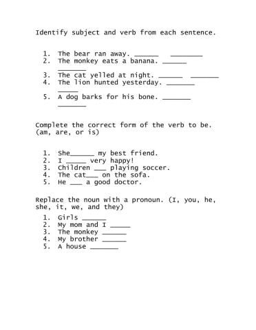 Subjects and Predicates