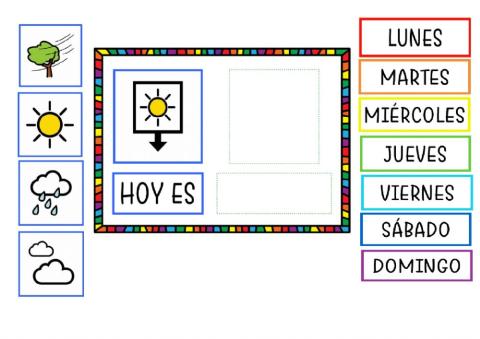 calendario visual con pictogramas