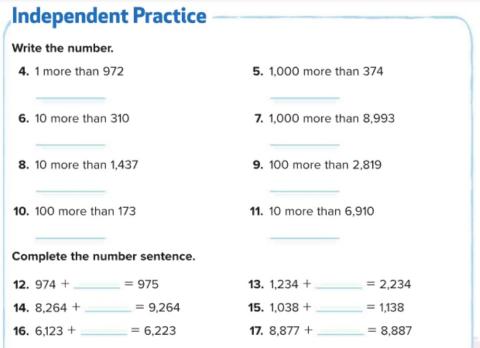 Lesson 3 Addition Patterns