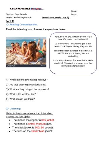 Second partial exam. part 1-