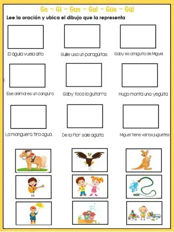 Oraciones con la letra G