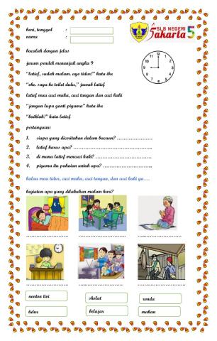 Kegiatan di Malam Hari