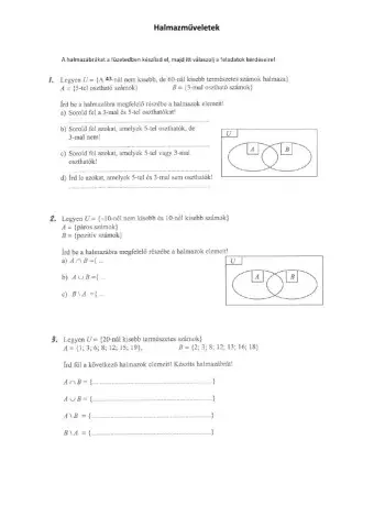 Halmazműveletek 2.