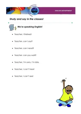 CLASSROOM LANGUAGE