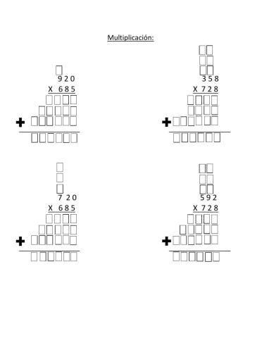 Multiplicacion de 3 dígitos