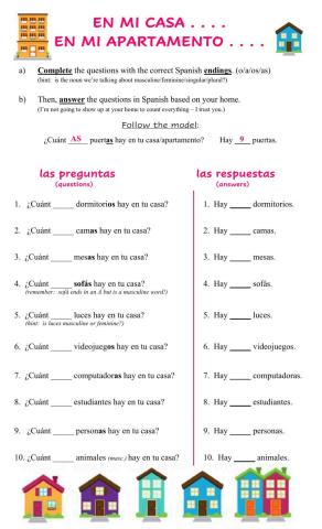 En mi casa-apartamento hay . . . 