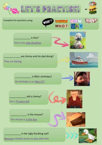 Wh-words Revision 2
