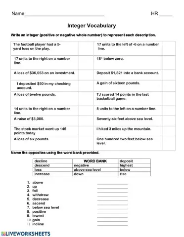 Introduction to Integers
