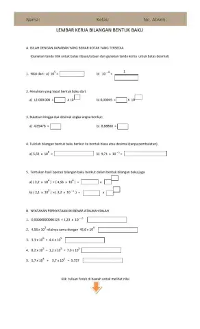 LK Bilangan Bentuk Baku