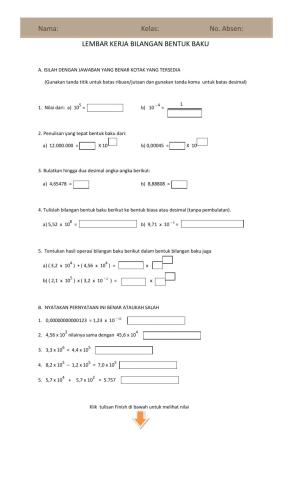 LK Bilangan Bentuk Baku