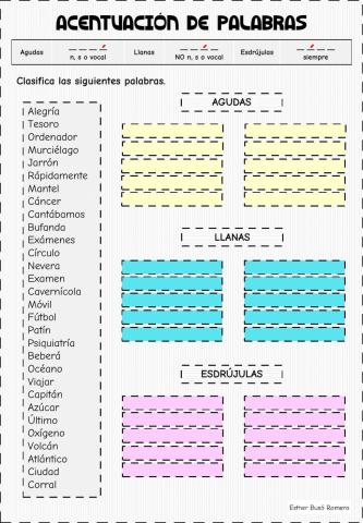 Acentuación de palabras