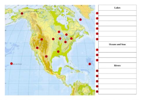 North American lakes, seas and rivers 2