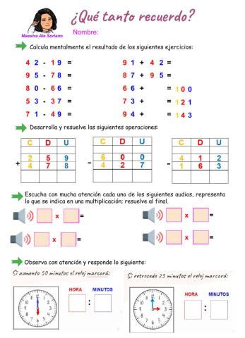 Operaciones variadas