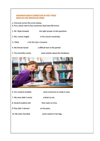 Error analysis: verbs