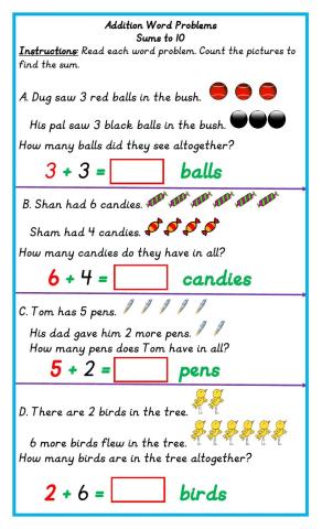 Addition Word Problems