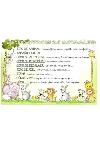 Describimos animales y paisajes