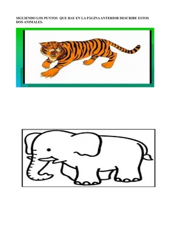 Describimos animales y paisajes