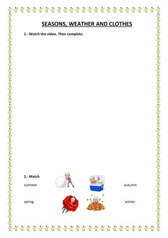 Season, weather and clothes