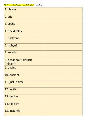Project 2 - Unit 6 - reading Perseus