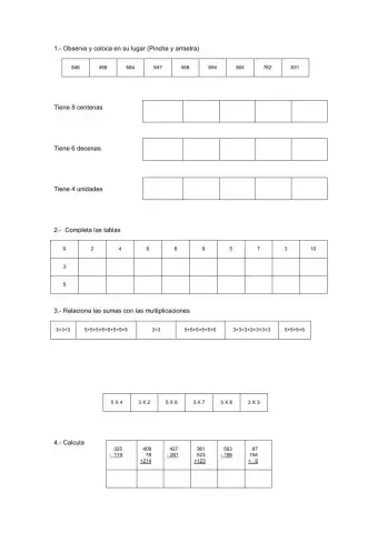 Números y operaciones