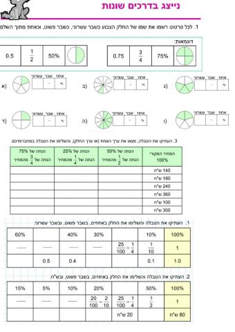 כשרים והקשרים ספר12 עמוד 124-125, 133