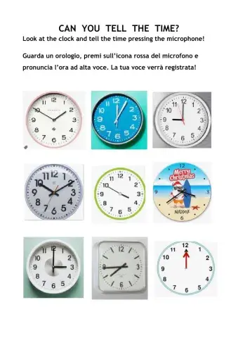 Can you tell the time?