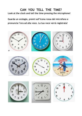 Can you tell the time?