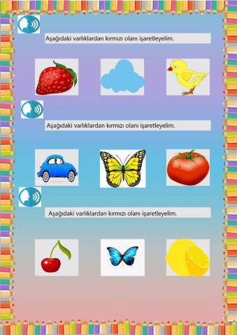 Okul Öncesi Kırmızı Çalışma 2