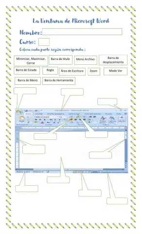 La ventana de Microsoft Word