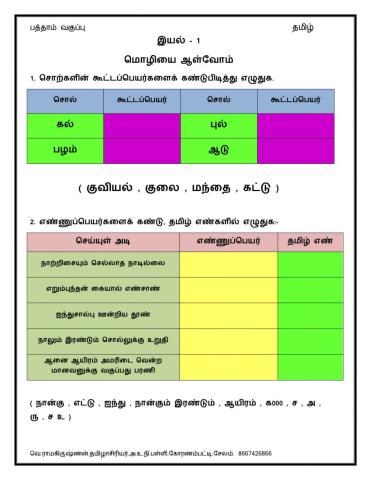 பத்தாம் வகுப்பு - தமிழ்