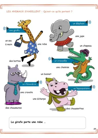 Les animaux-Les vêtements